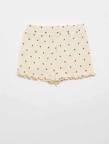 Pigiama in maglia pointelle t-shirt e shorts - 2 pezzi