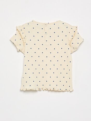 Pigiama in maglia pointelle t-shirt e shorts - 2 pezzi