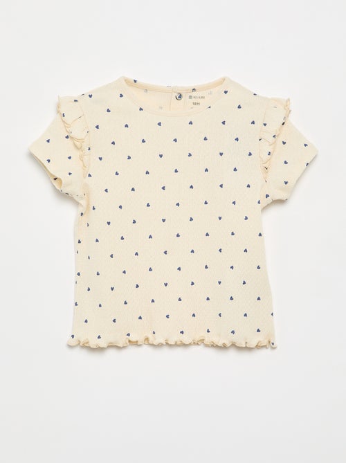 Pigiama in maglia pointelle t-shirt e shorts - 2 pezzi - Kiabi