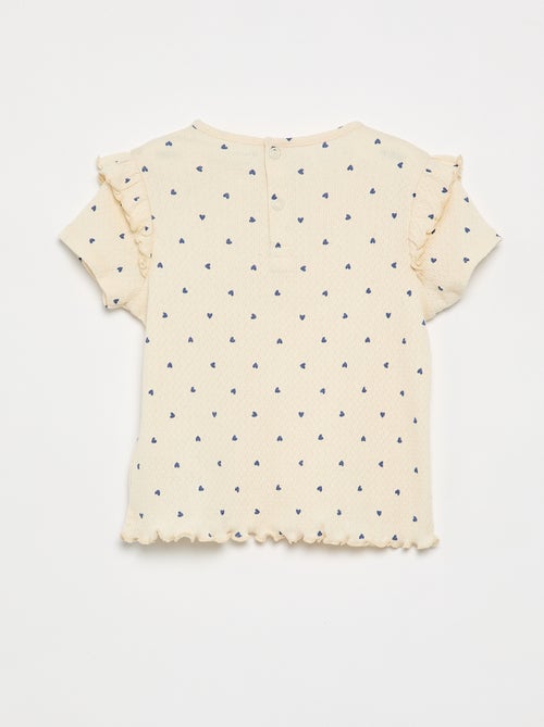 Pigiama in maglia pointelle t-shirt e shorts - 2 pezzi - Kiabi