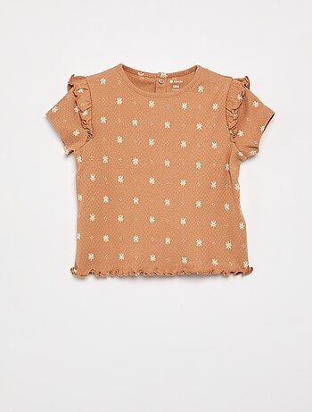 Pigiama in maglia pointelle t-shirt e shorts - 2 pezzi