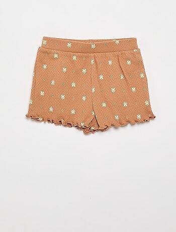 Pigiama in maglia pointelle t-shirt e shorts - 2 pezzi
