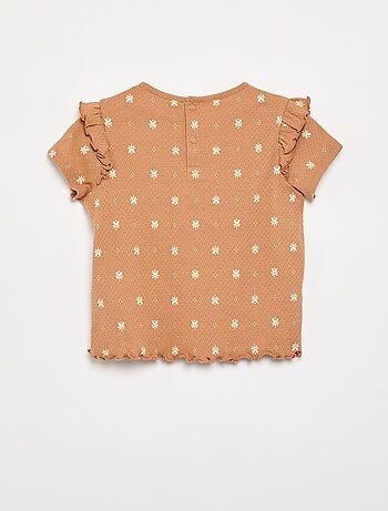 Pigiama in maglia pointelle t-shirt e shorts - 2 pezzi