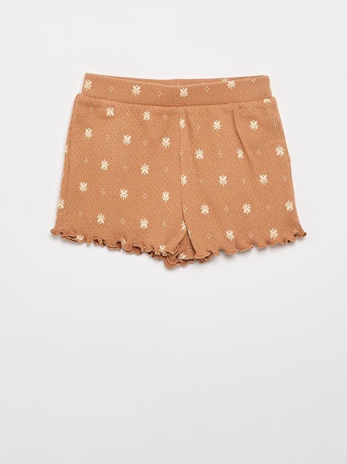Pigiama in maglia pointelle t-shirt e shorts - 2 pezzi - Kiabi