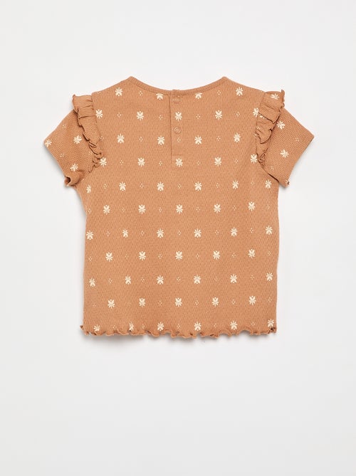 Pigiama in maglia pointelle t-shirt e shorts - 2 pezzi - Kiabi