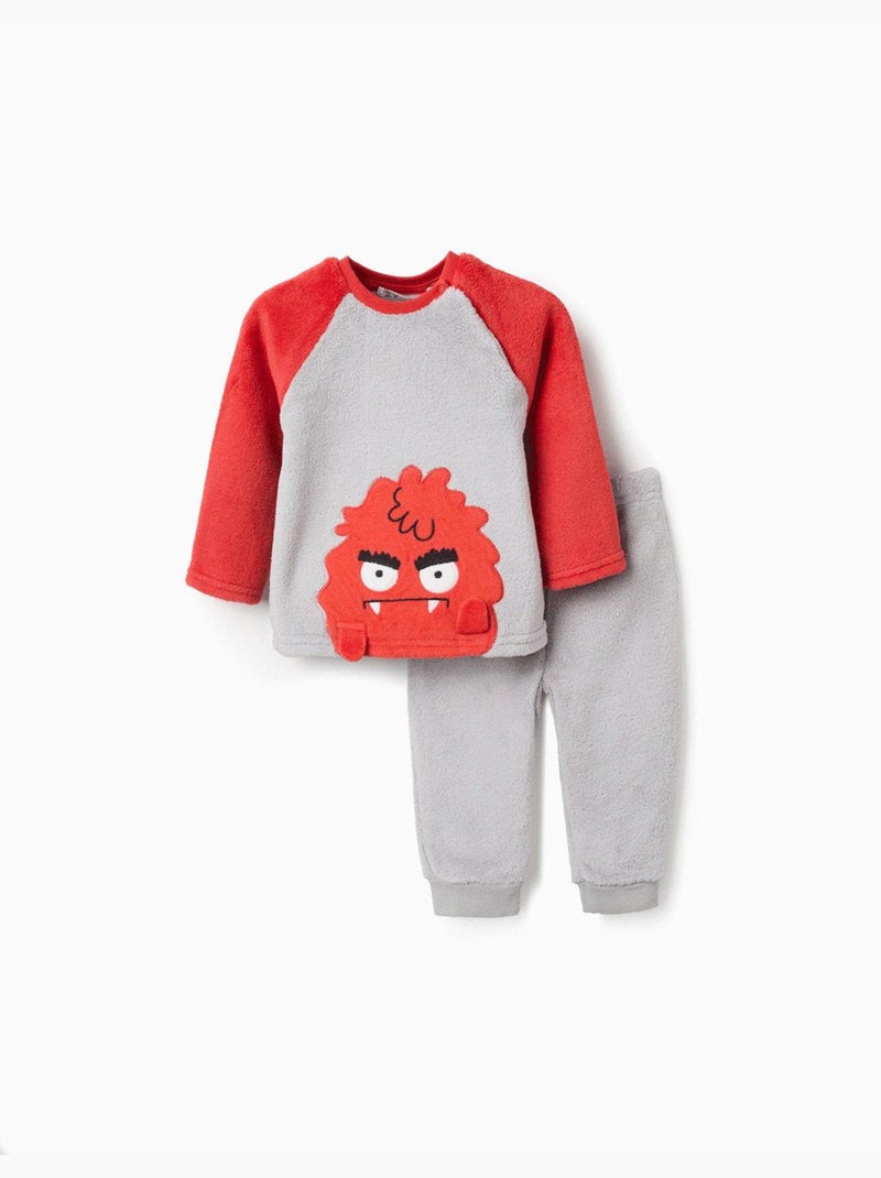 Pigiama in peluche con ricamo monsters of emotions Grigio - Kiabi