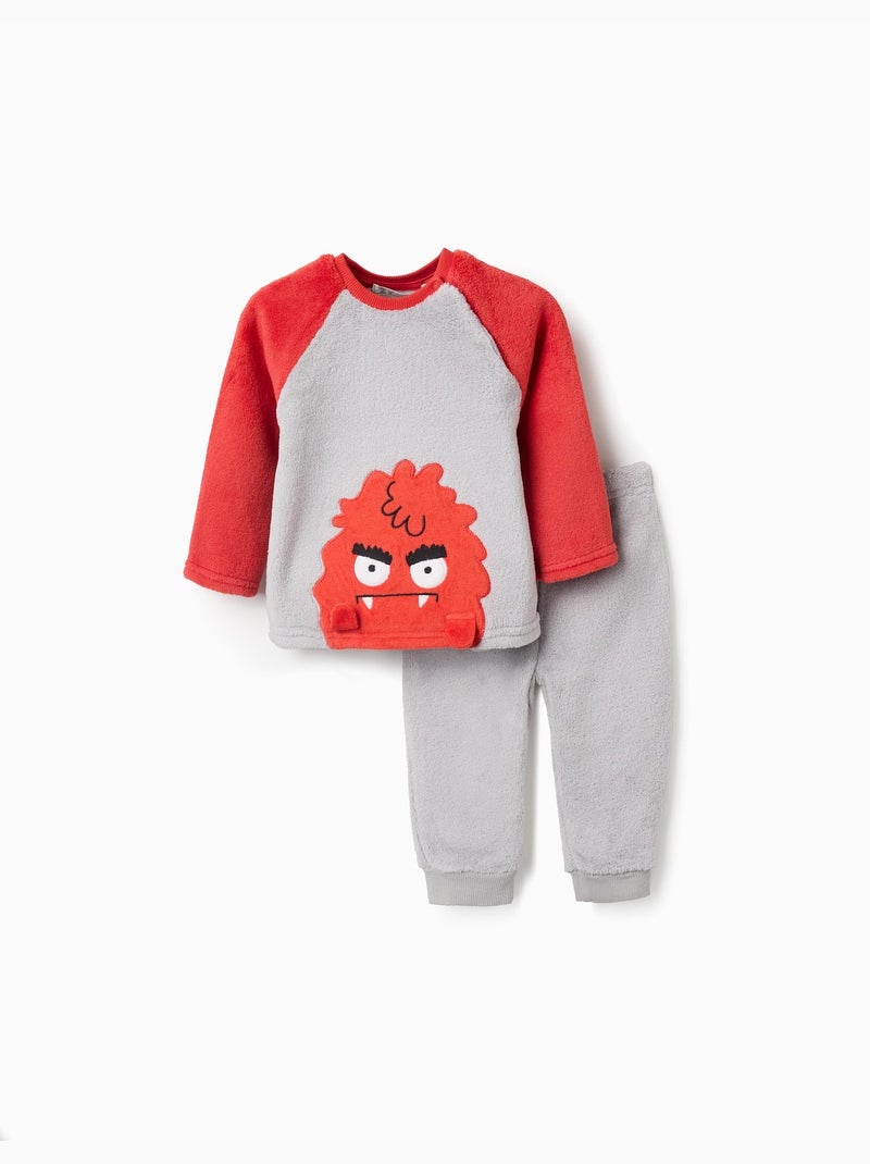 Pigiama in peluche con ricamo monsters of emotions Grigio - Kiabi