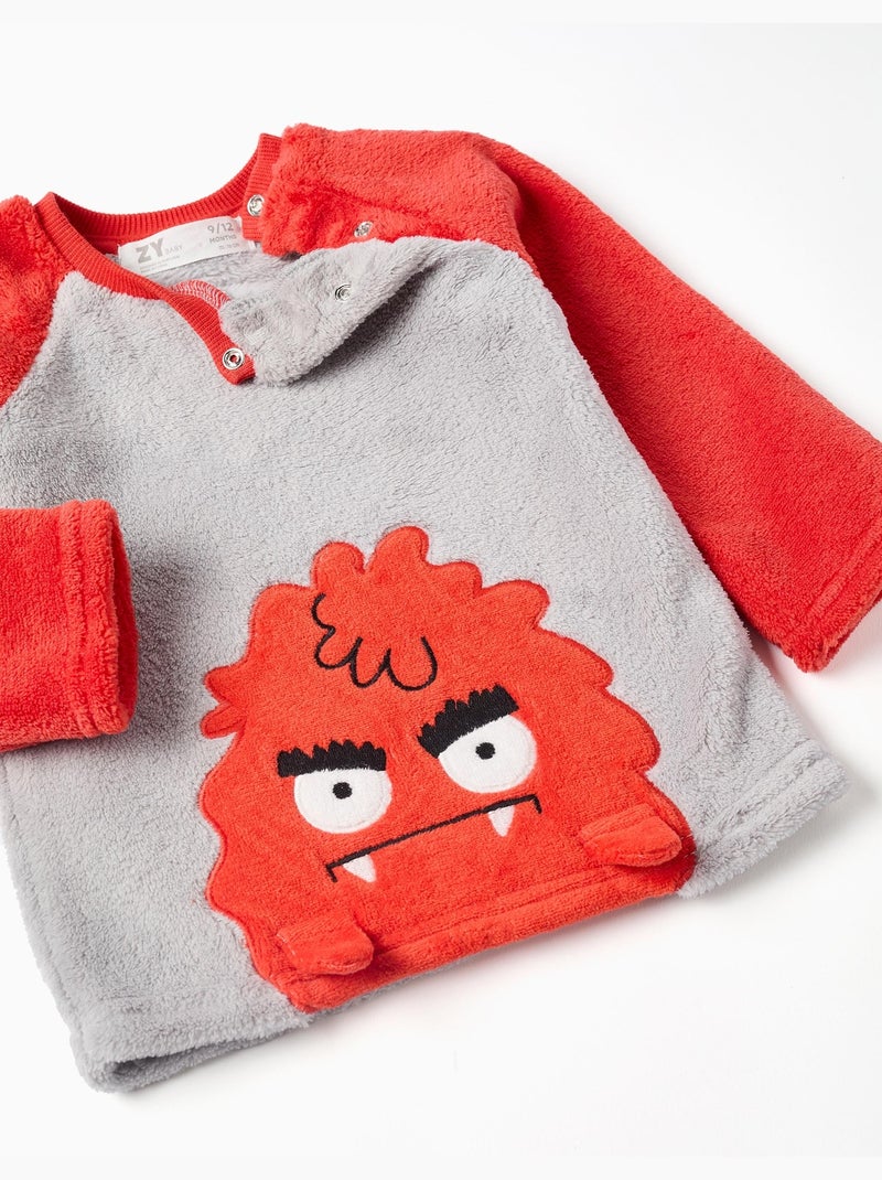 Pigiama in peluche con ricamo monsters of emotions Grigio - Kiabi