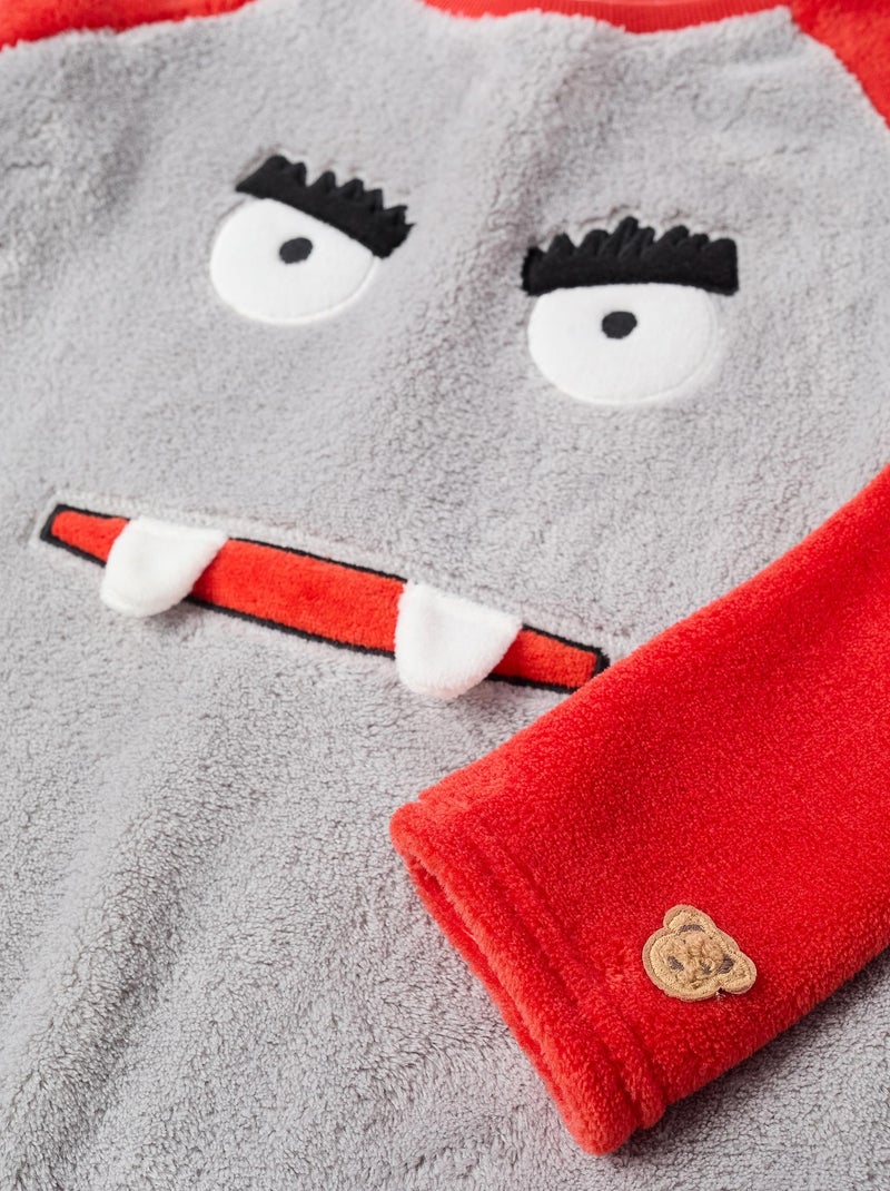 Pigiama in peluche con ricamo monsters of emotions Grigio - Kiabi