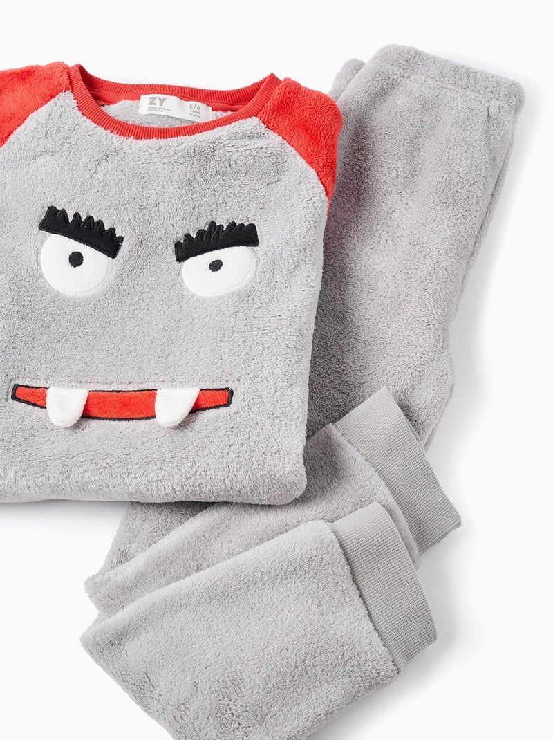 Pigiama in peluche con ricamo monsters of emotions Grigio - Kiabi