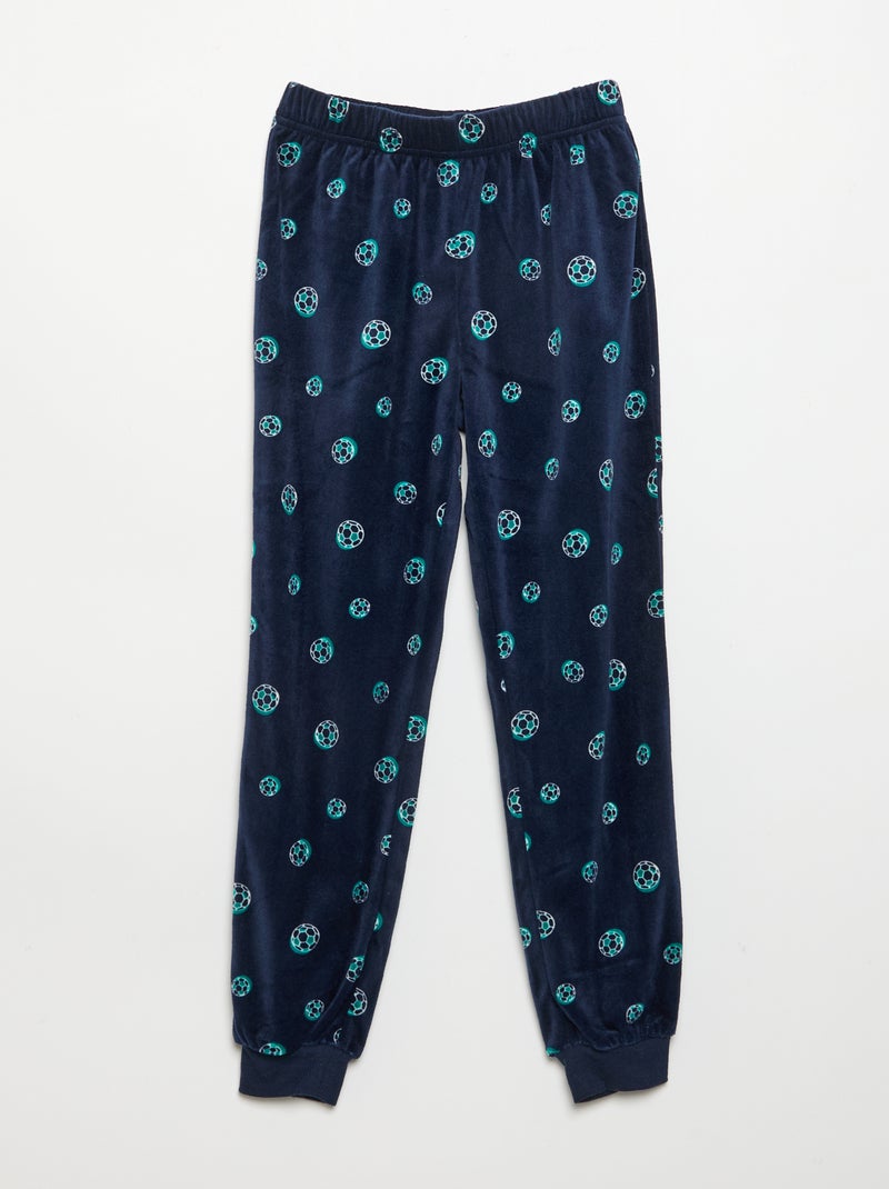 Pigiama in pile 2 pezzi - felpa + pantaloni Blu - Kiabi