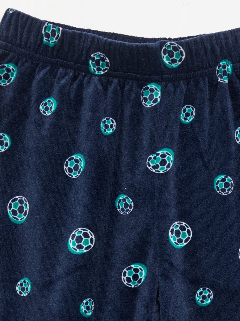 Pigiama in pile 2 pezzi - felpa + pantaloni Blu - Kiabi