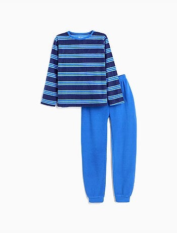 Pigiama in pile a righe, mo fashion