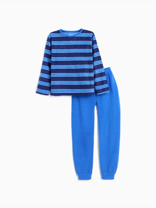 Pigiama in pile a righe, mo fashion - Kiabi