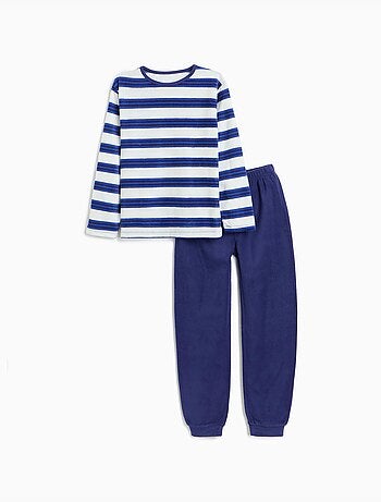 Pigiama in pile a righe, mo fashion