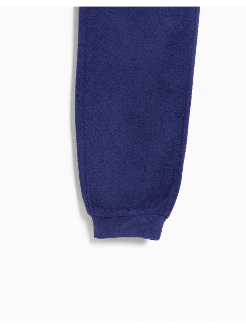 Pigiama in pile a righe, mo fashion Blu - Kiabi