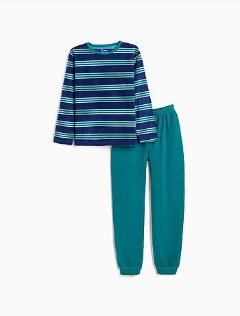 Pigiama in pile a righe, mo fashion