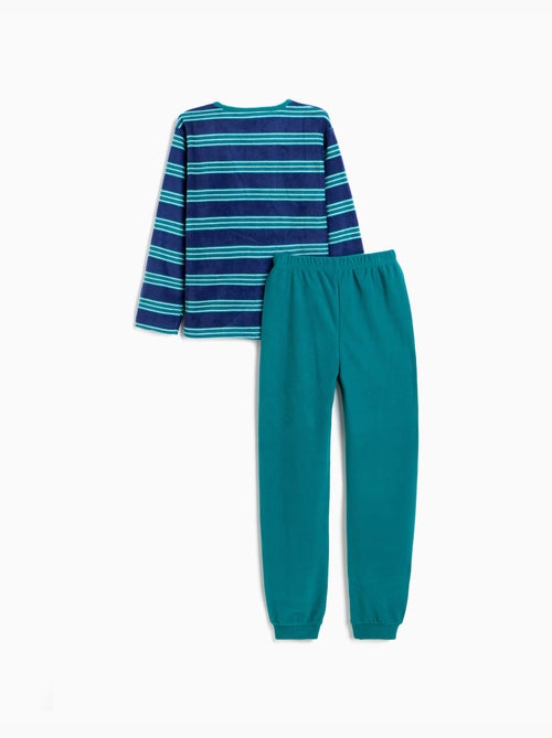 Pigiama in pile a righe, mo fashion - Kiabi Pigiama in pile a righe, mo fashion - Kiabi
