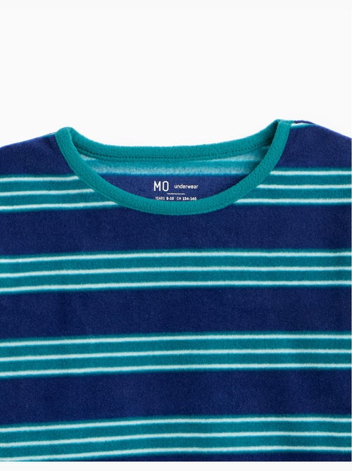 Pigiama in pile a righe, mo fashion - Kiabi Pigiama in pile a righe, mo fashion - Kiabi