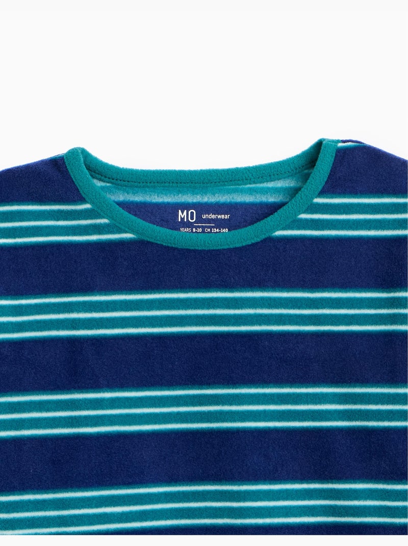 Pigiama in pile a righe, mo fashion Verde - Kiabi