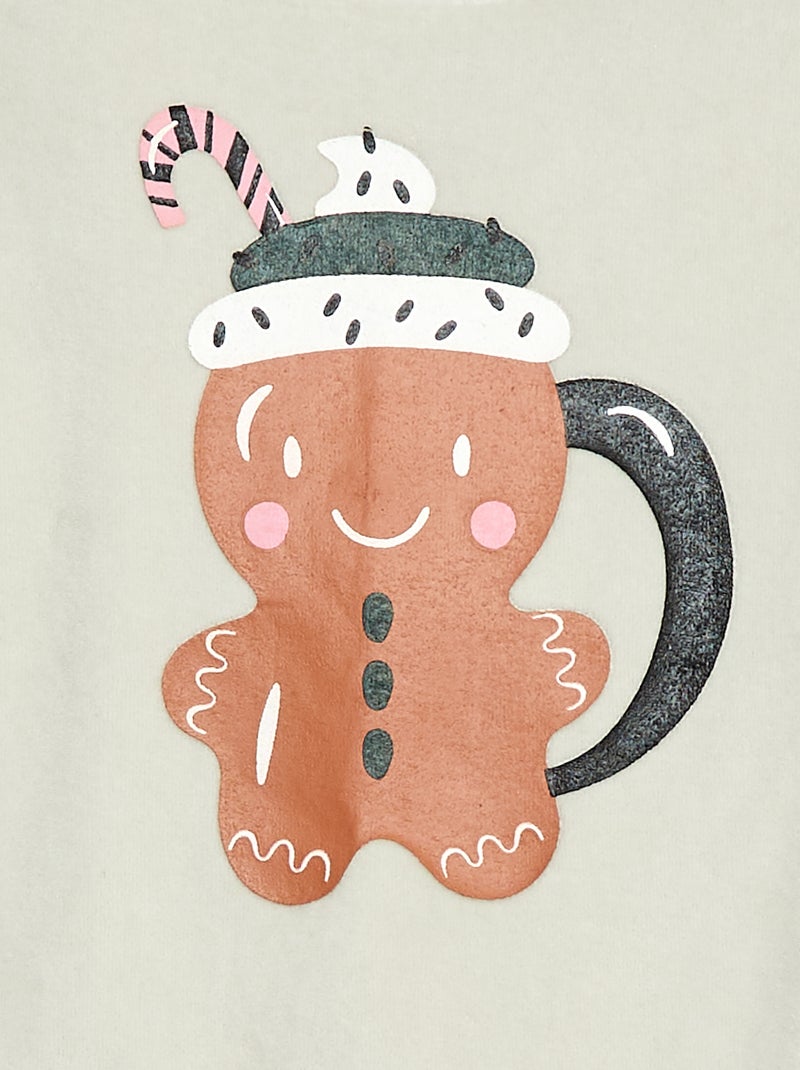 Pigiama in pile completo t-shirt + pantaloni - 2 pezzi Verde - Kiabi