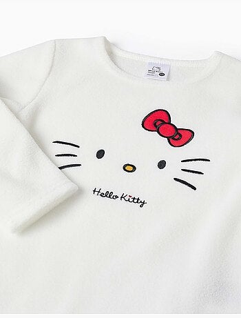 Pigiama in pile con ricamo hello kitty