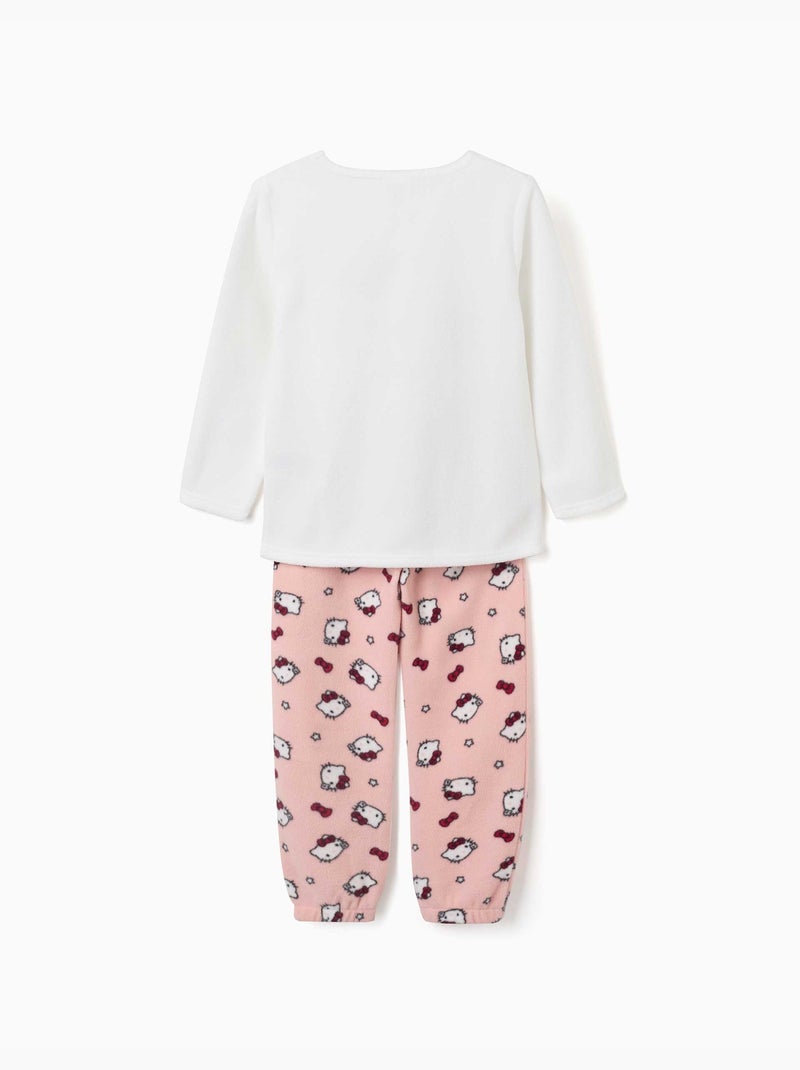 Pigiama in pile con ricamo hello kitty Bianco - Kiabi