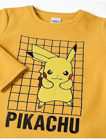 Pigiama in pile con ricamo pikachu