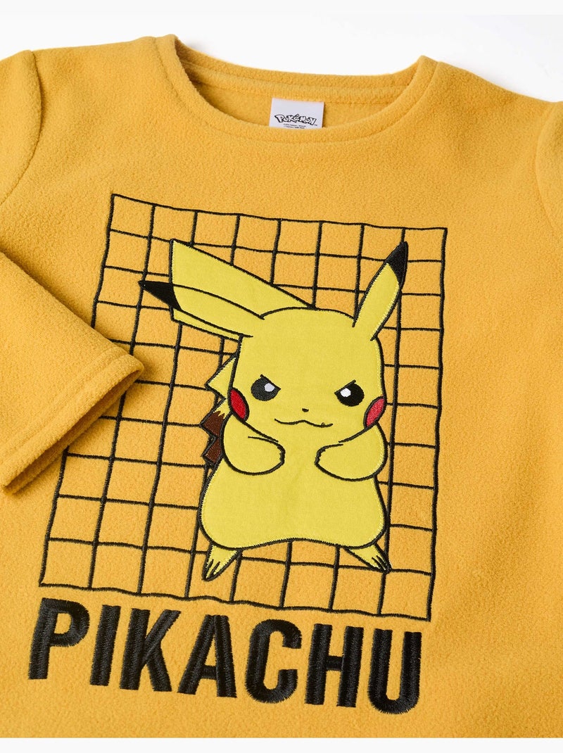 Pigiama in pile con ricamo pikachu Giallo - Kiabi