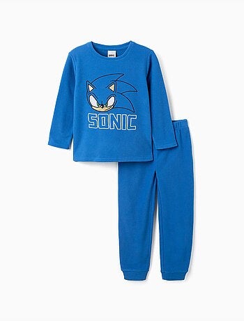 Pigiama in pile con ricamo sonic