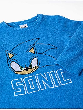 Pigiama in pile con ricamo sonic