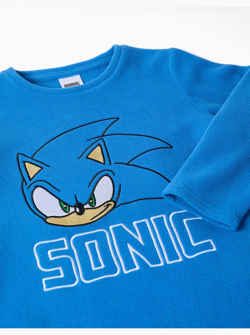 Pigiama in pile con ricamo sonic Blu Blu - Kiabi