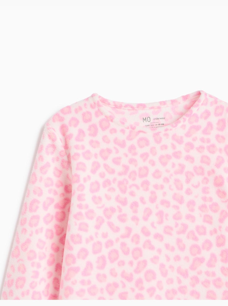 Pigiama in pile con stampa animalier, mo fashion Rosa - Kiabi