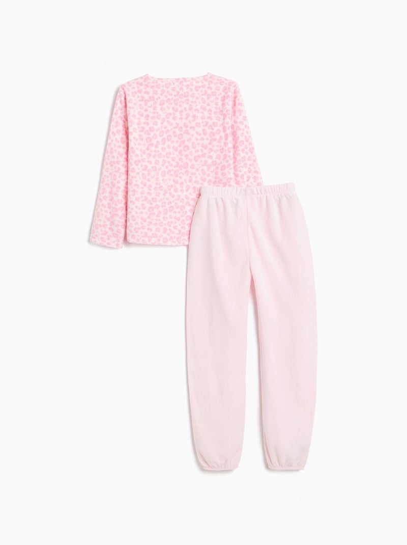 Pigiama in pile con stampa animalier, mo fashion Rosa - Kiabi
