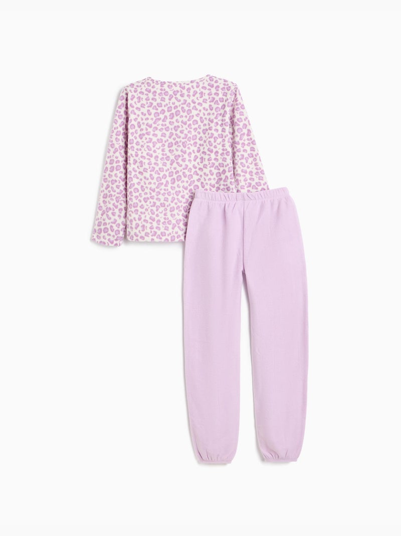 Pigiama in pile con stampa animalier, mo fashion Viola - Kiabi