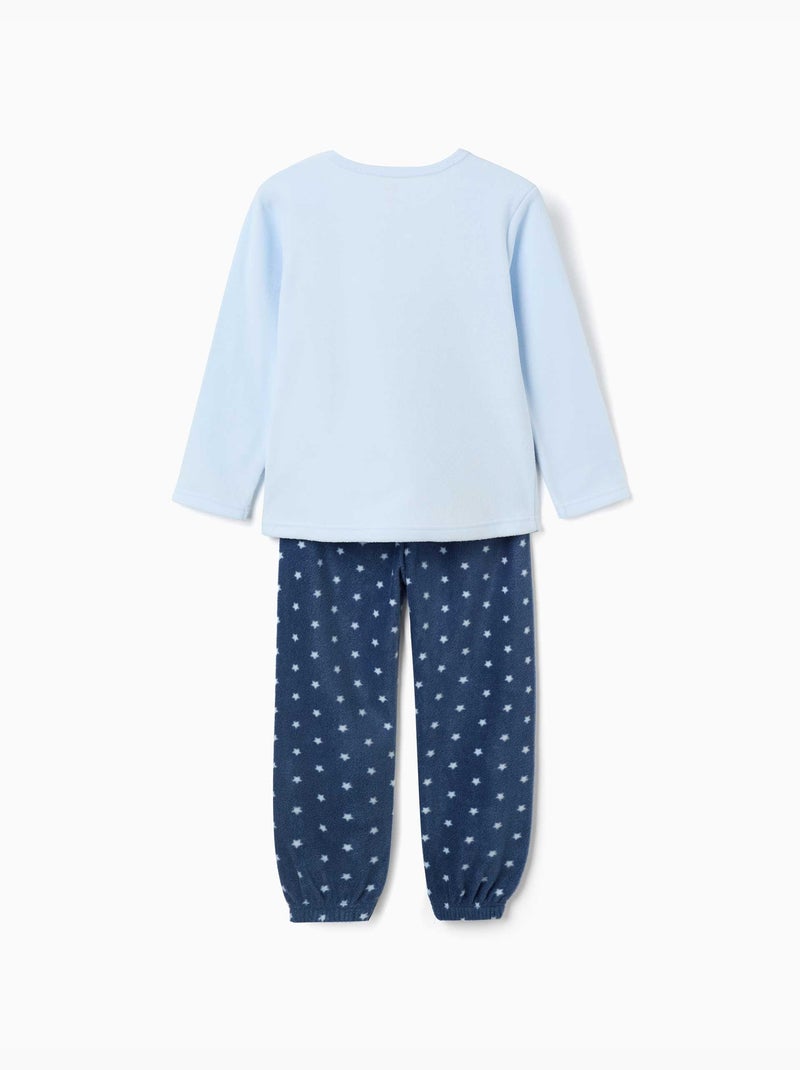 Pigiama in pile con stitch ricamato Blu Blu - Kiabi