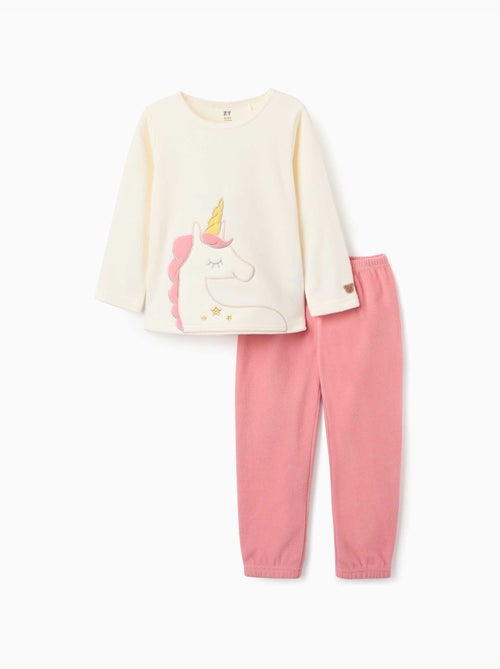 Pigiama in pile con unicorno ricamato - Kiabi Pigiama in pile con unicorno ricamato - Kiabi