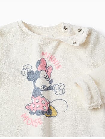 Pigiama in pile corallo con stampa Minnie