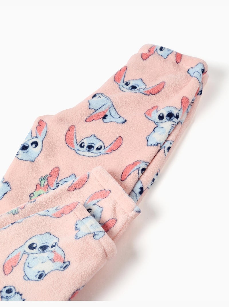 Pigiama in pile corallo con stampa Stitch Bianco - Kiabi