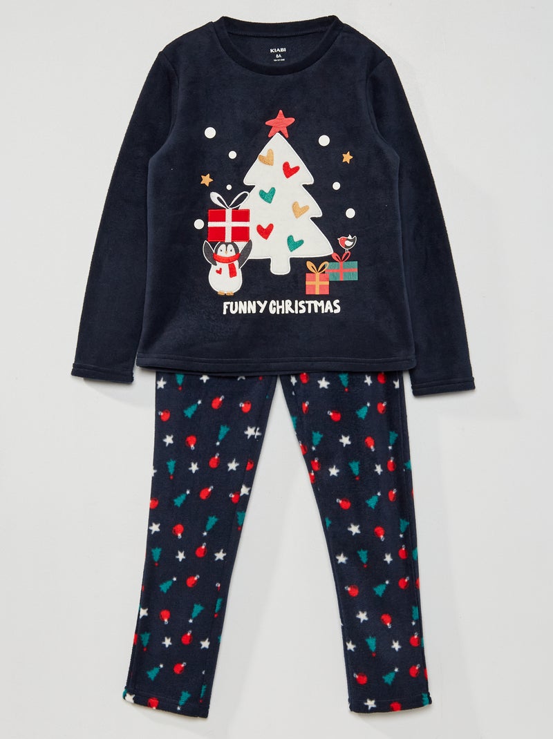 Pigiama in pile di Natale BLU - Kiabi