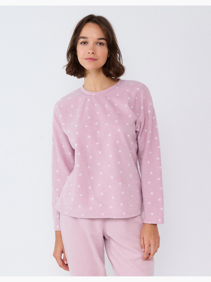 Pigiama in pile, mo fashion Malva lilla - Kiabi