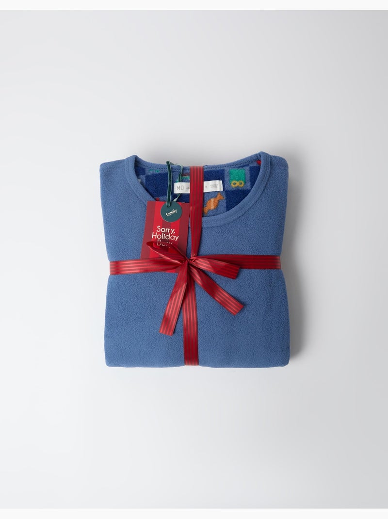 Pigiama in pile natalizio, mo fashion Blu - Kiabi