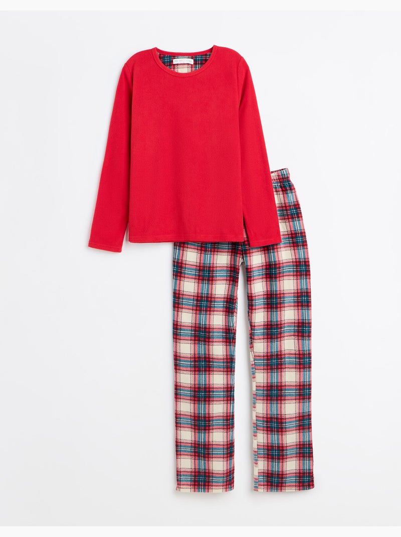 Pigiama in pile natalizio, mo fashion Rosso - Kiabi