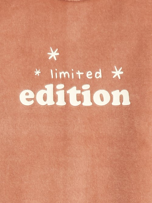 Pigiama in pile piedini e animazione davanti - Kiabi