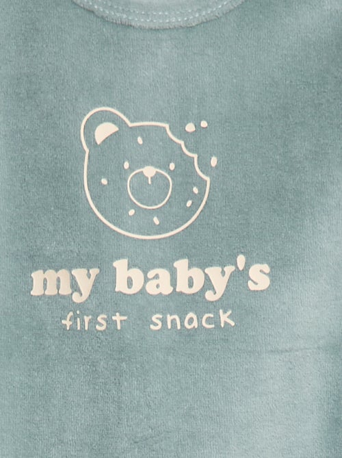 Pigiama in pile piedini e animazione davanti - Kiabi