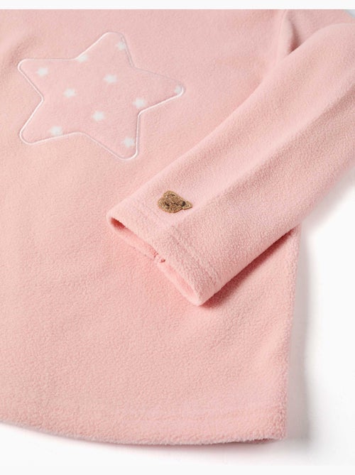 Pigiama in pile rosa con stelle ricamate - Kiabi Pigiama in pile rosa con stelle ricamate - Kiabi