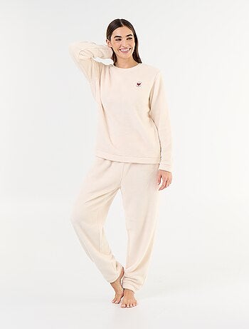 Pigiama in pile t-shirt + pantaloni - 2 pezzi