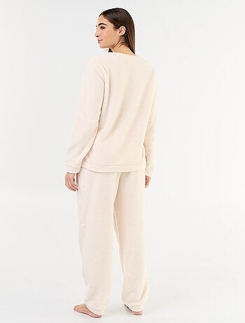 Pigiama in pile t-shirt + pantaloni - 2 pezzi