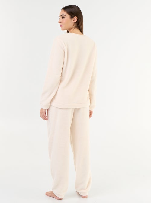 Pigiama in pile t-shirt + pantaloni - 2 pezzi - Kiabi Pigiama in pile t-shirt + pantaloni - 2 pezzi - Kiabi