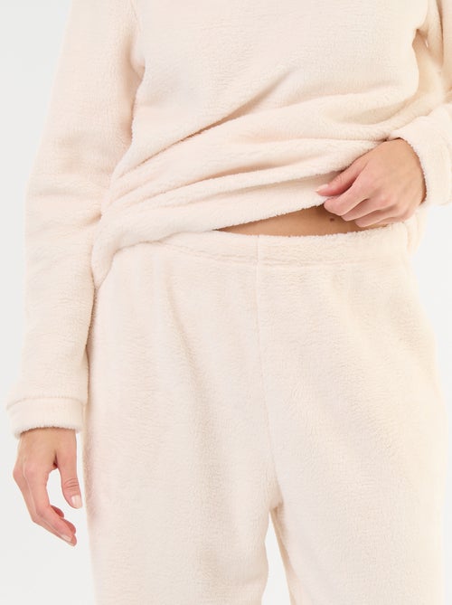Pigiama in pile t-shirt + pantaloni - 2 pezzi - Kiabi Pigiama in pile t-shirt + pantaloni - 2 pezzi - Kiabi